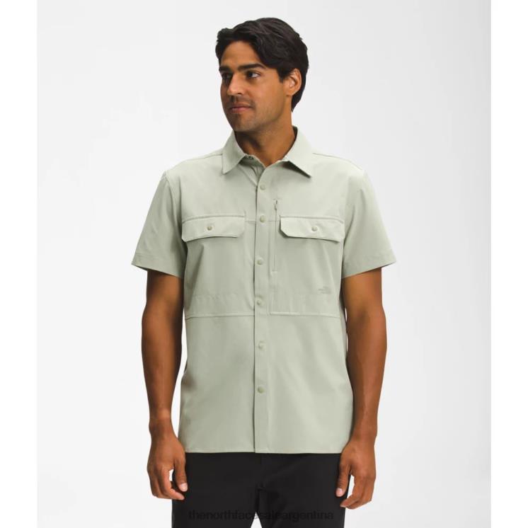 FFV045859 té verde The North Face camisa de sol de manga corta sniktau para hombre