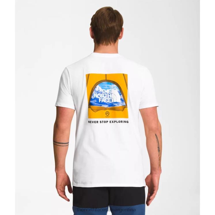FFV046248 blanco The North Face camiseta de manga corta con estampado de caja nse para hombre