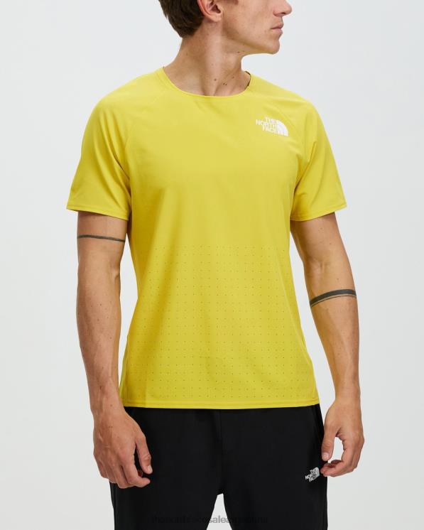 FFV047113 amarillo ácido The North Face camiseta de manga corta para correr sin peso de vuelo