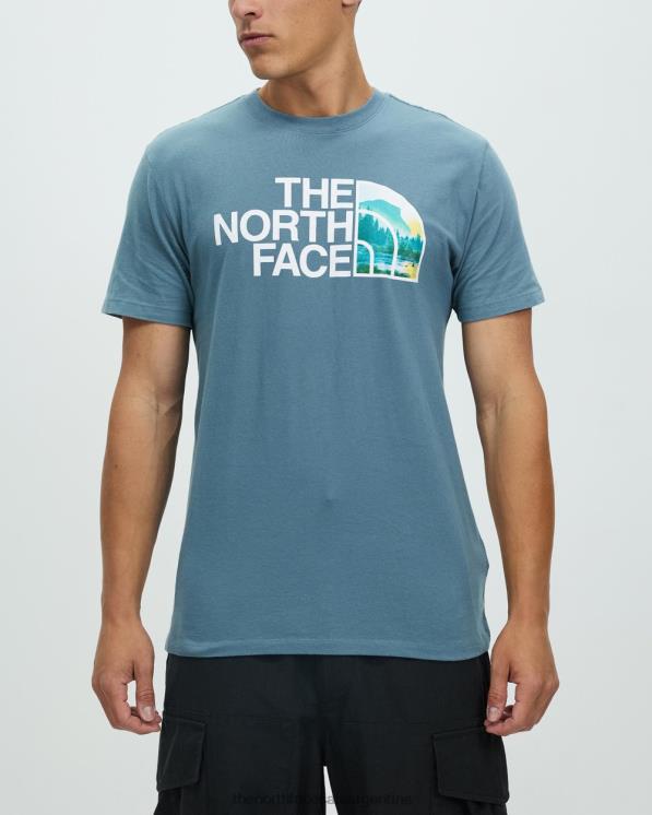 FFV047121 azul The North Face camiseta de media cúpula ss