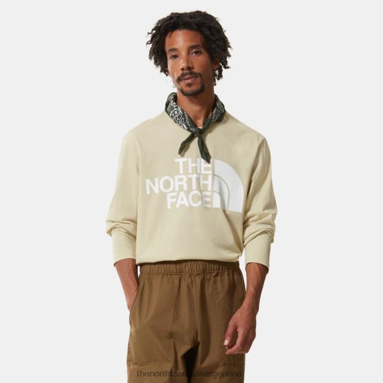 FFV04857 blanco The North Face camiseta de manga larga estándar para hombre