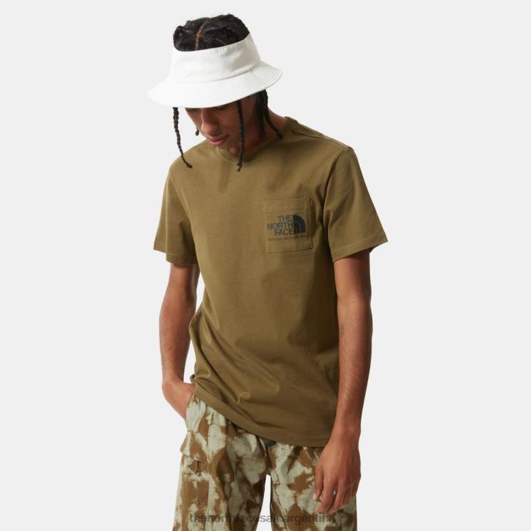 FFV04887 oliva militar The North Face camiseta berkeley california hombre
