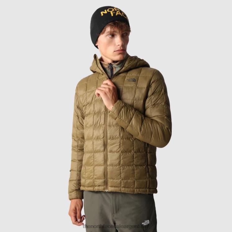 FFV041090 oliva militar The North Face chaqueta con capucha termoball eco hombre