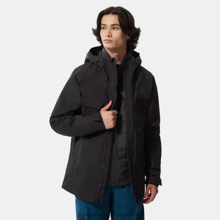 FFV04181 negro The North Face chaqueta triclimate con cremallera de cuatro barriles para hombre