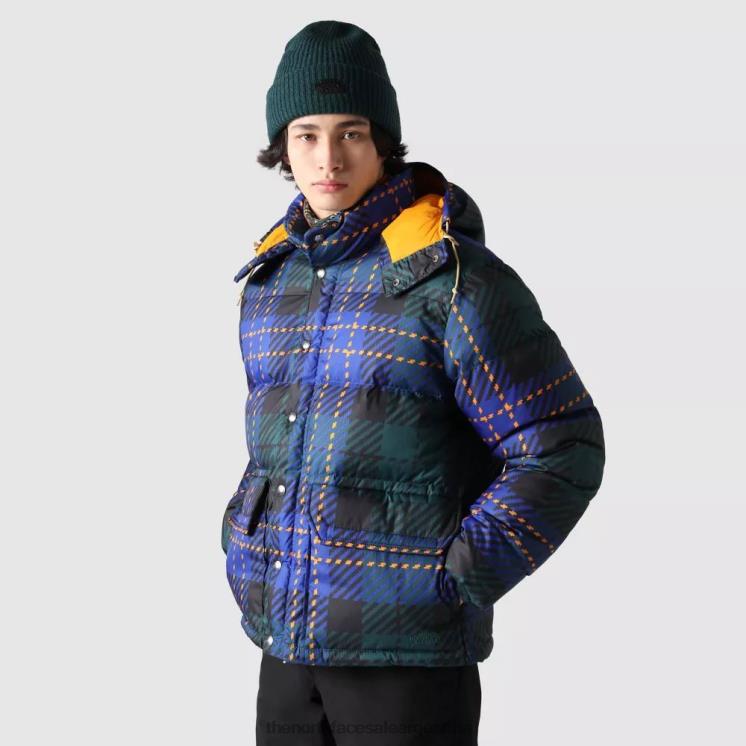 FFV041858 verde grande The North Face chaqueta corta de plumas sierra '71 estampada para hombre