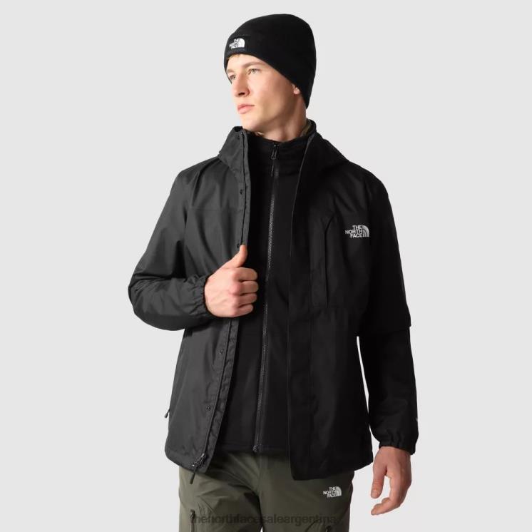 FFV04311 negro The North Face chaqueta triclimate con cremallera para hombre
