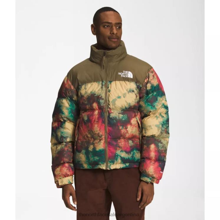 FFV044266 hielo bronceado The North Face chaqueta nuptse retro 1996 estampada para hombre