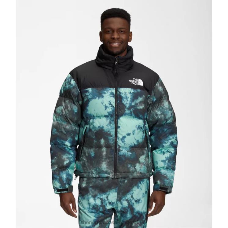 FFV044267 hielo de wasabi The North Face chaqueta nuptse retro 1996 estampada para hombre