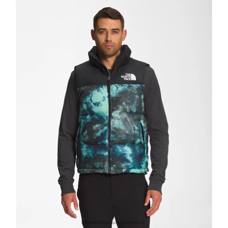 FFV044269 hielo de wasabi The North Face chaleco nuptse retro estampado 1996 para hombre