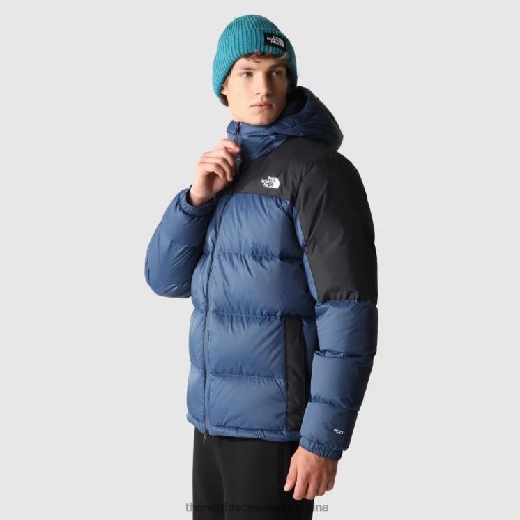 FFV04452 azul sombreado The North Face chaqueta con capucha diablo para hombre