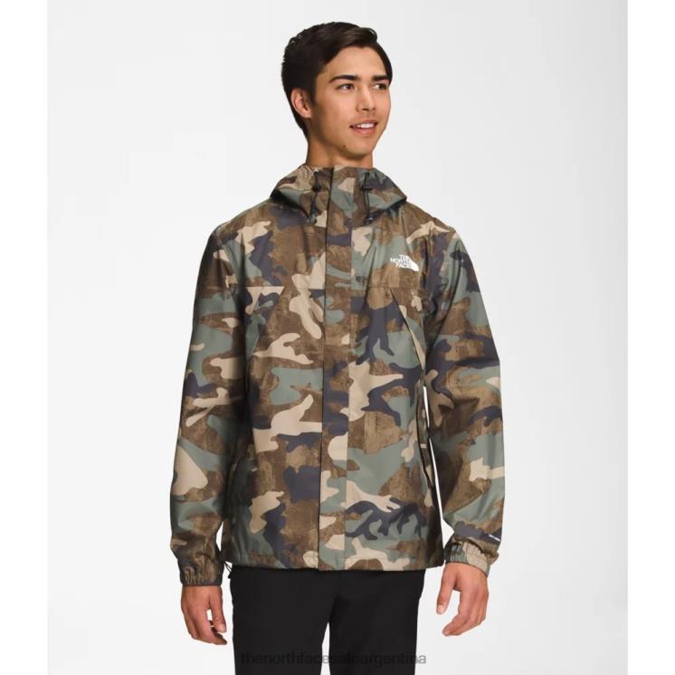 FFV044820 estampado de camuflaje tostado The North Face chaqueta de anora estampada para hombre