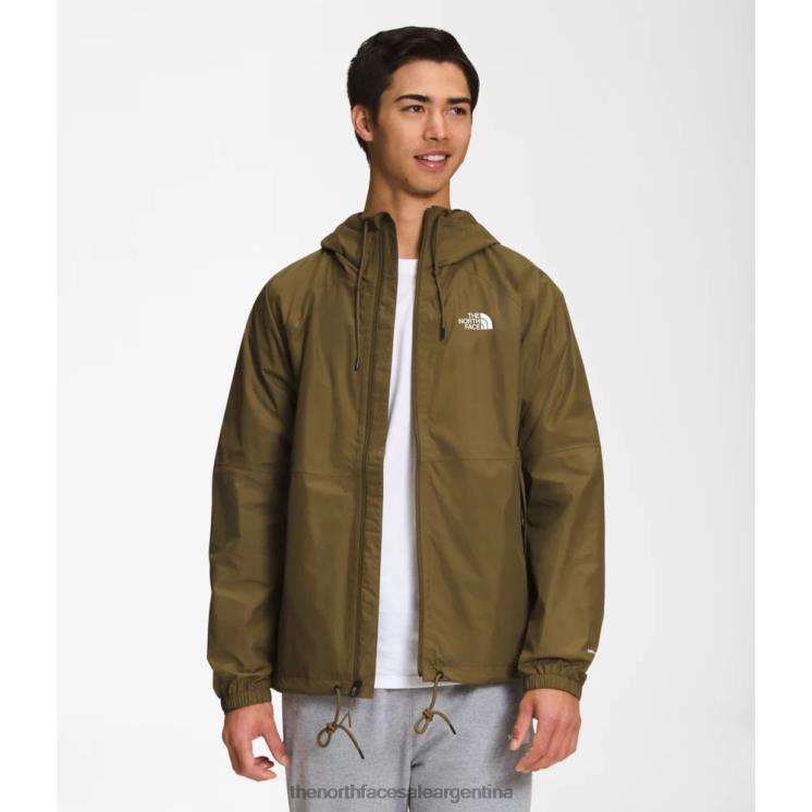 FFV044830 oliva militar The North Face sudadera anora lluvia hombre