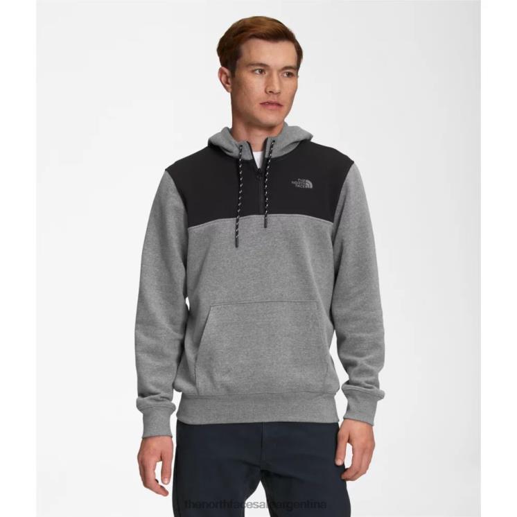 FFV045414 gris The North Face sudadera con capucha y cremallera estándar para hombre