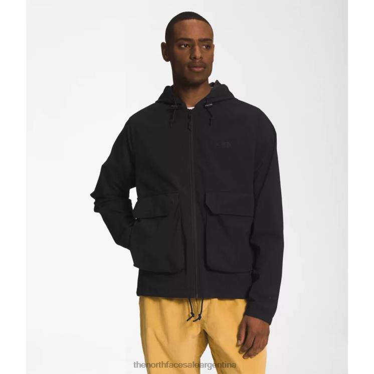 FFV045636 negro The North Face sudadera con capucha de viento ripstop para hombre