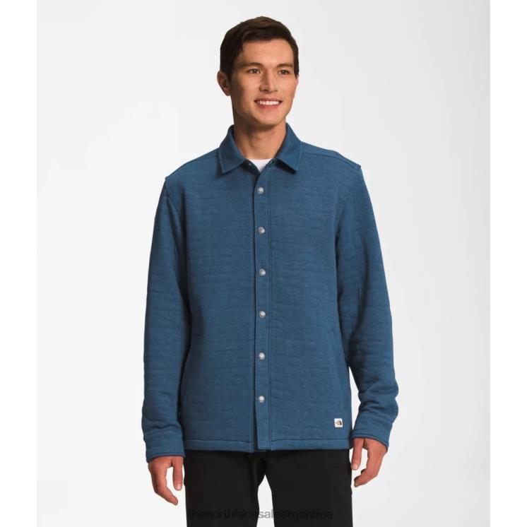 FFV045646 azul blanco The North Face chaqueta acolchada de pico largo para hombre
