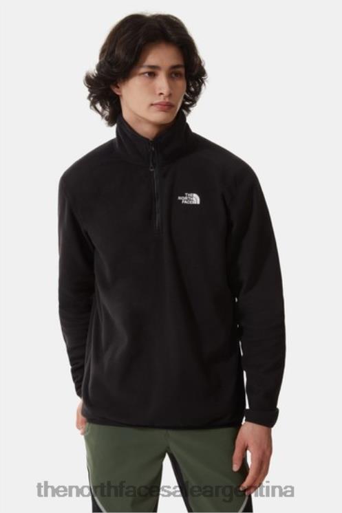 FFV046468 negro The North Face Forro polar con cremallera corta 100 glaciar