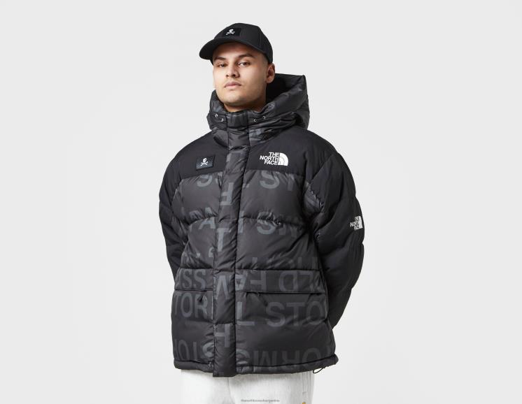 FFV046786 negro The North Face Parka de plumas del Himalaya con bandera de Conrad