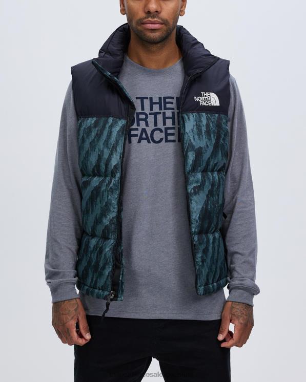 FFV046875 verde bálsamo The North Face chaleco retro nuptse 1996