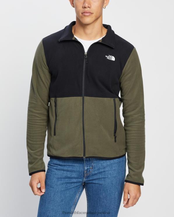 FFV047283 nuevo verde pardo The North Face chaqueta con cremallera completa tka glacier