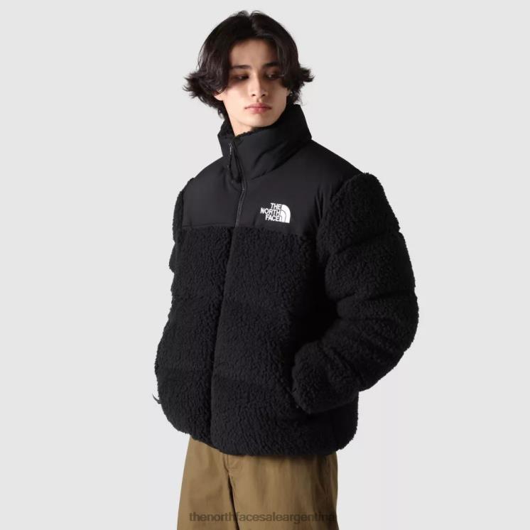 FFV04953 negro The North Face chaqueta nuptse de pelo alto para hombre