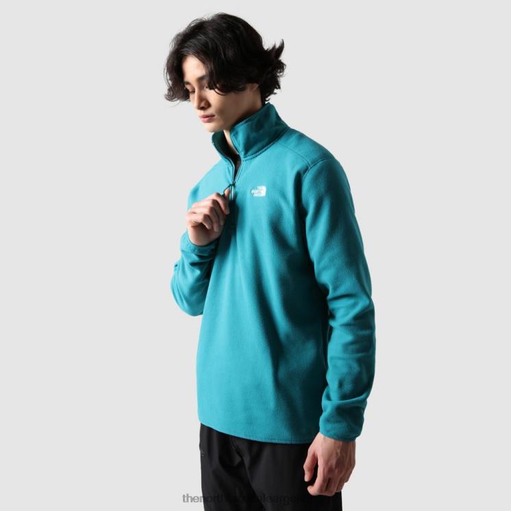 FFV041166 puerto azul The North Face hombre 100 glaciar 1/4 cremallera polar