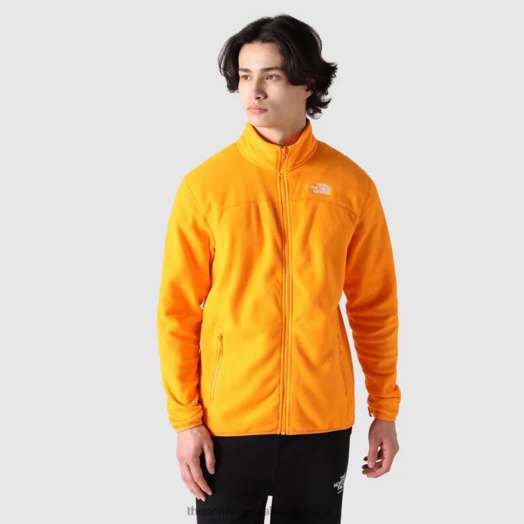 FFV041180 naranja The North Face Polar 100 Glacier con cremallera completa para hombre.