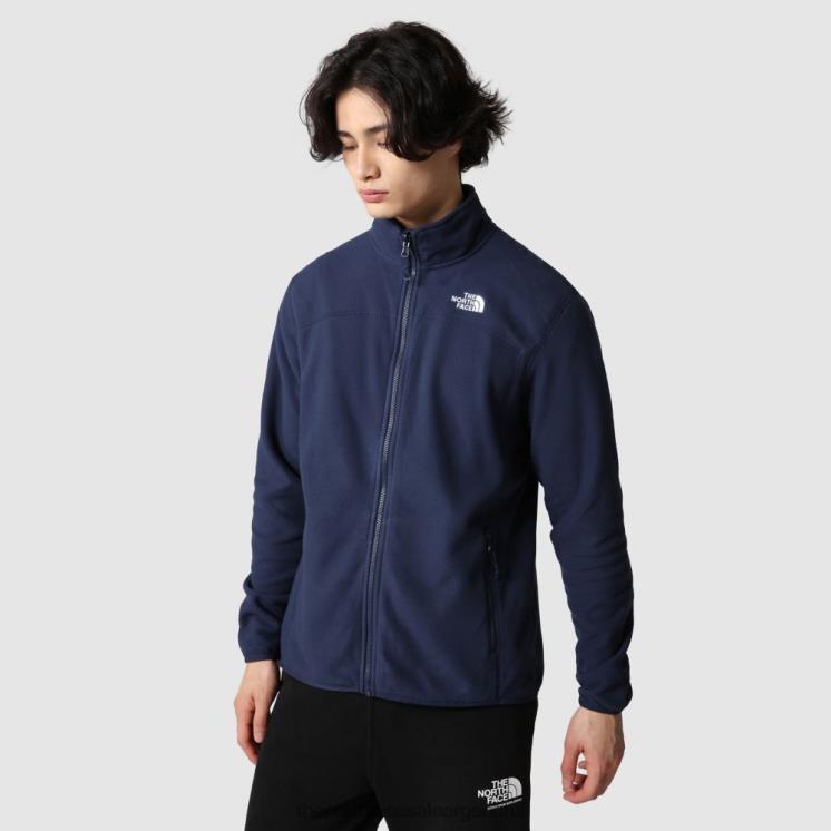 FFV041181 cumbre marina The North Face Polar 100 Glacier con cremallera completa para hombre.