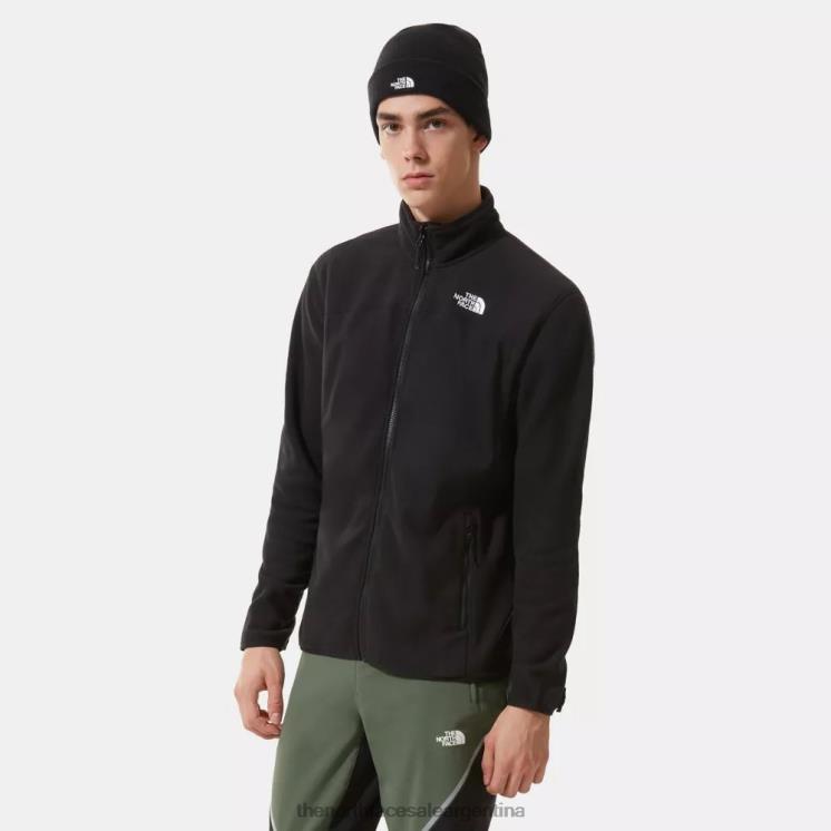 FFV041184 negro The North Face Polar 100 Glacier con cremallera completa para hombre.