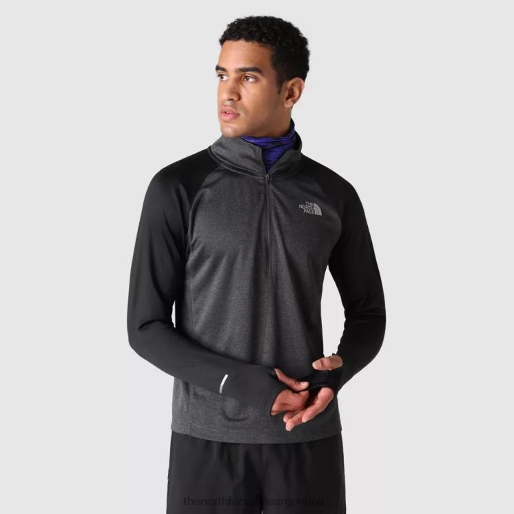 FFV041597 gris The North Face polar con cremallera 1/4 para hombre