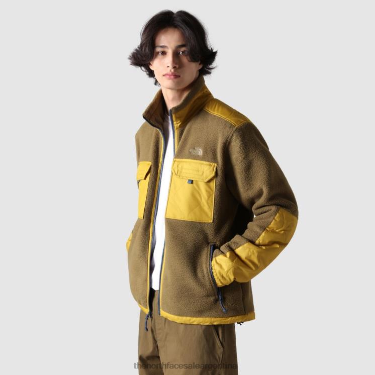 FFV041607 oliva militar The North Face chaqueta polar con cremallera completa para hombre Royal Arch