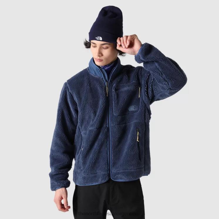 FFV041707 azul sombreado The North Face chaqueta polar con cremallera completa de pelo extremo para hombre