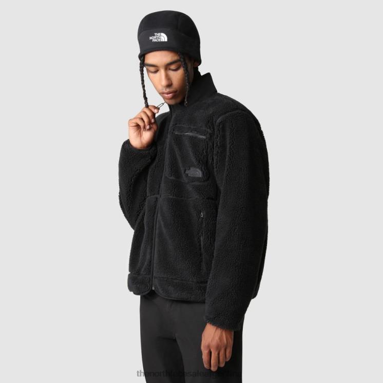 FFV041708 negro The North Face chaqueta polar con cremallera completa de pelo extremo para hombre
