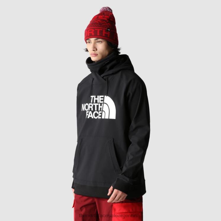 FFV04179 blanco negro The North Face sudadera con capucha tekno logo negro blanco