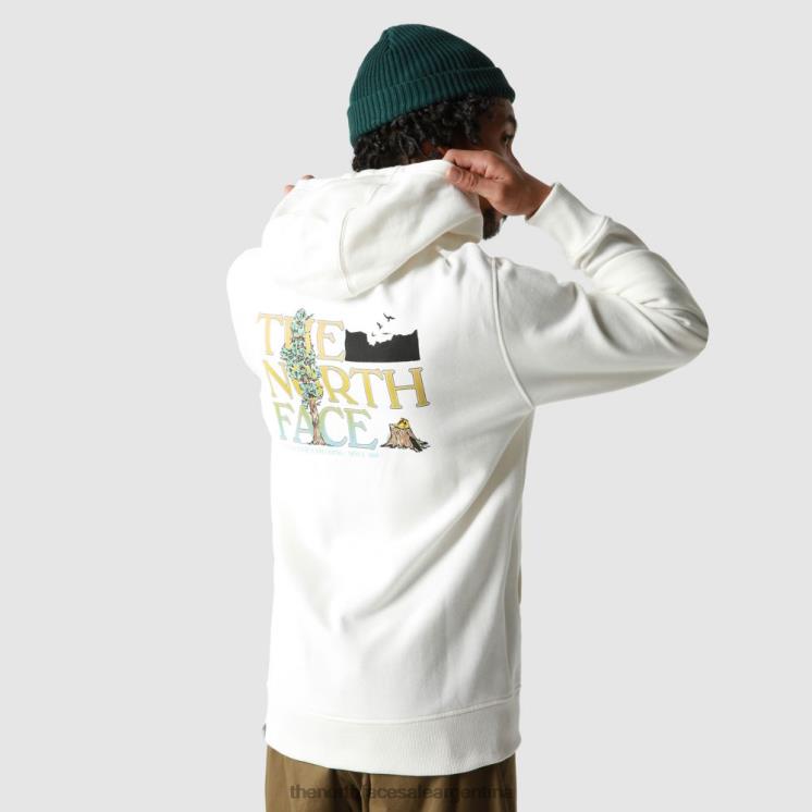 FFV041900 blanco The North Face sudadera con capucha y gráfico de temporada para hombre