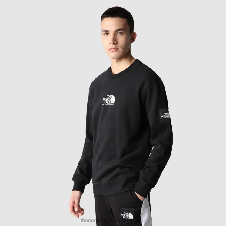 FFV041948 negro The North Face suéter de cuello redondo fino de temporada para hombre