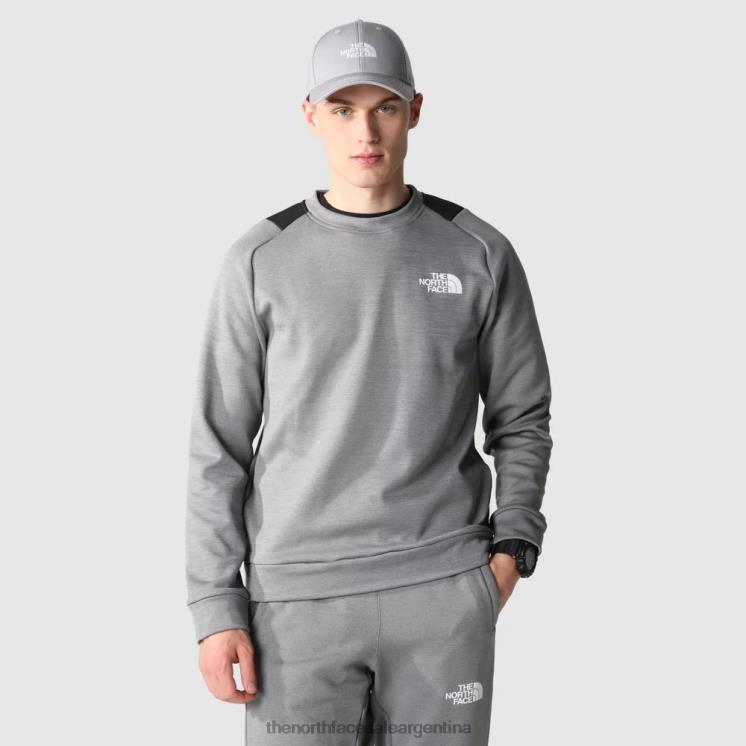 FFV042158 gris The North Face polar de entrenamiento para hombre con cuello redondo