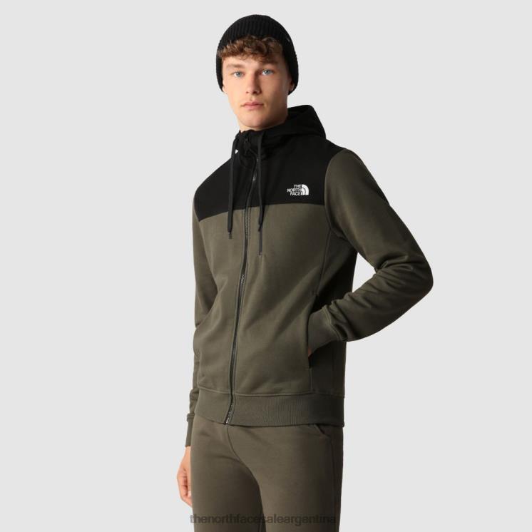 FFV04230 nuevo verde pardo The North Face sudadera con capucha de lana Tech New Peak para hombre