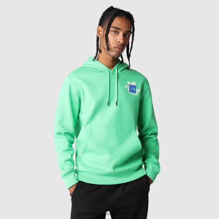 FFV042316 cielo acuático The North Face los hombres respetan la sudadera con capucha delantera