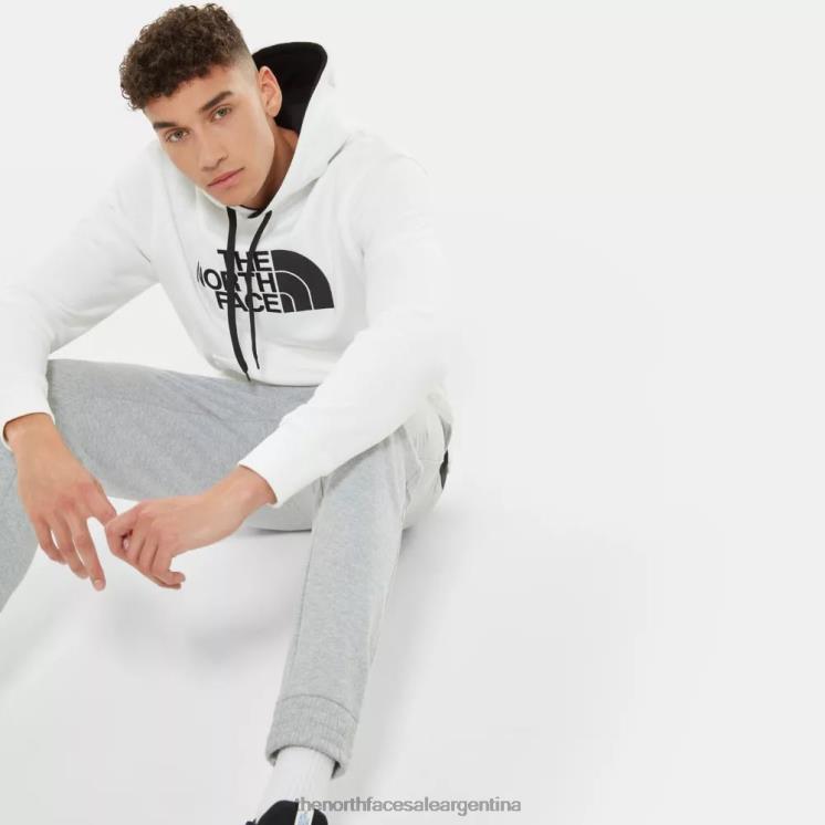 FFV042351 blanco negro The North Face hombres dibujaron pico sudadera con capucha blanco negro