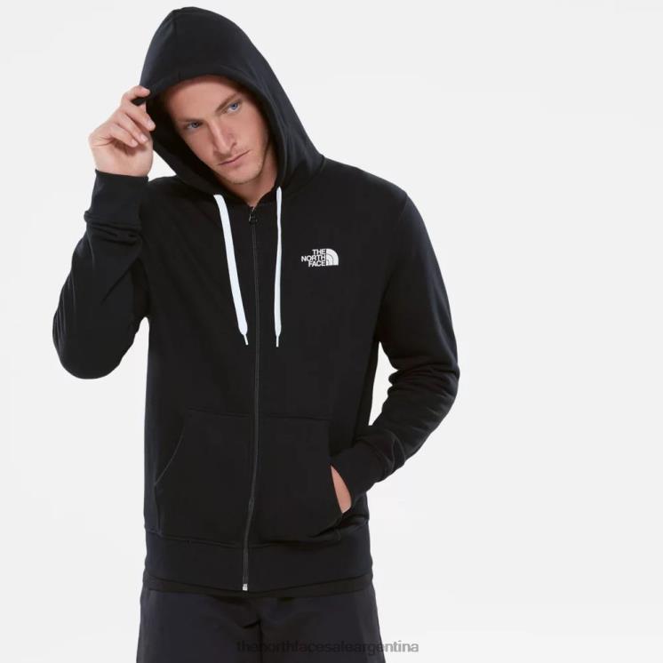 FFV042386 blanco negro The North Face sudadera con capucha y cremallera completa para hombre open gate negro blanco