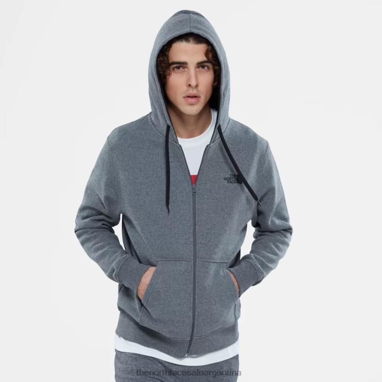 FFV042387 gris The North Face sudadera con capucha y cremallera completa para hombre open gate