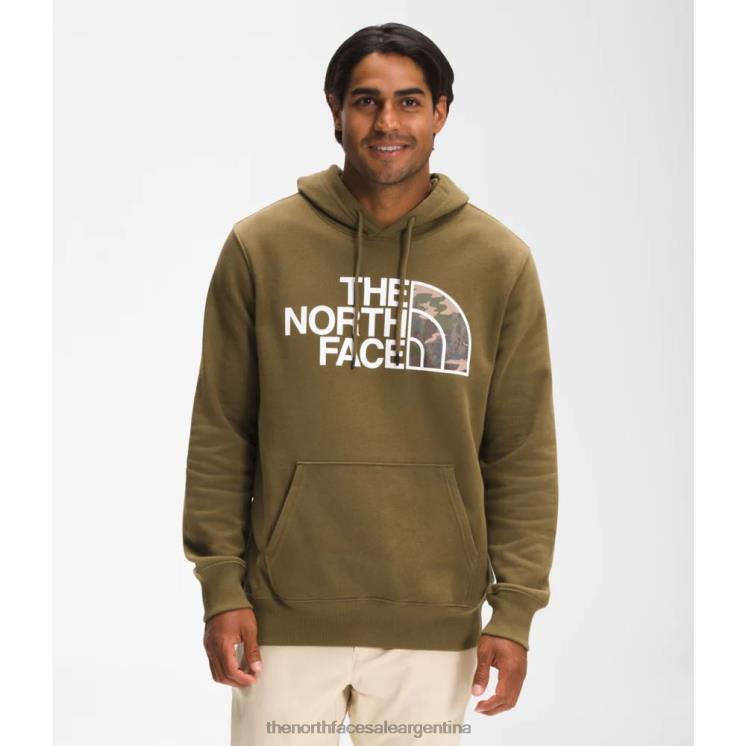 FFV043432 oliva militar The North Face sudadera con capucha de media cúpula para hombre