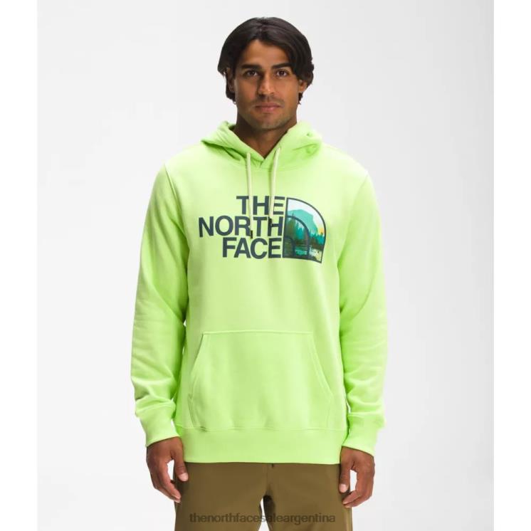 FFV043435 verde The North Face sudadera con capucha de media cúpula para hombre