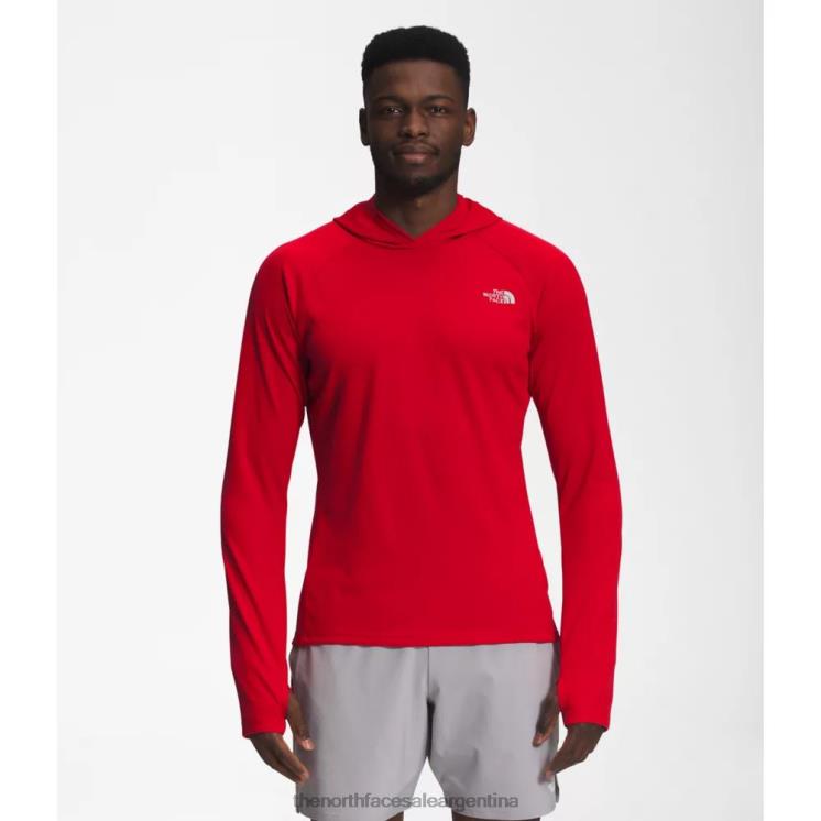 FFV043766 rojo The North Face sudadera con capucha de hombre vagando por el sol