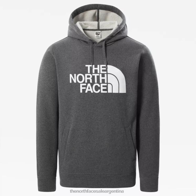 FFV04430 gris The North Face sudadera con capucha de media cúpula para hombre
