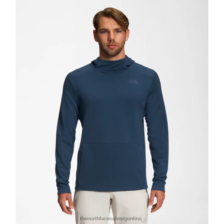 FFV044400 azul sombreado The North Face sudadera con capucha de peso medio de pino grande para hombre