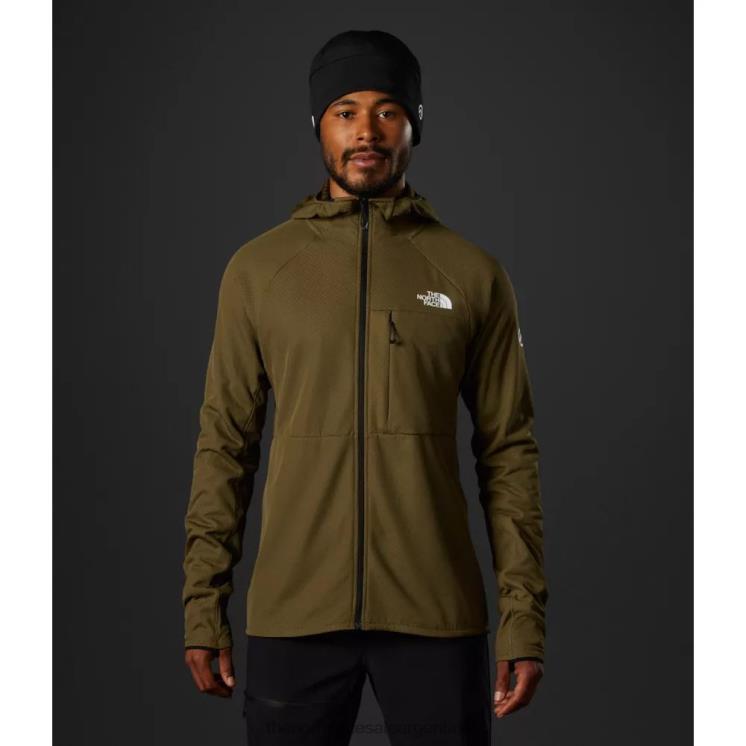 FFV044450 oliva militar The North Face sudadera con capucha y cremallera completa del futuro de la serie summit para hombre