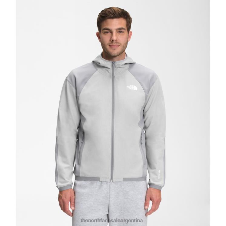 FFV044744 gris The North Face sudadera con capucha y cremallera completa tekware para hombre