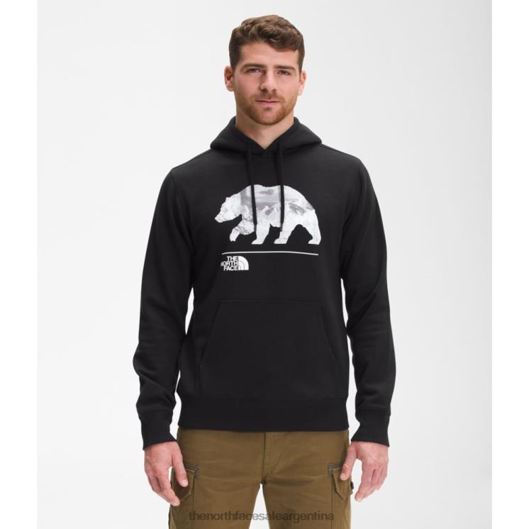 FFV045050 negro The North Face sudadera con capucha para hombre con diseño de oso