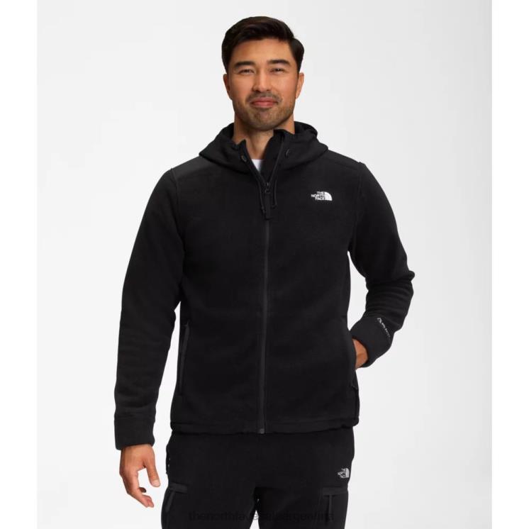 FFV045166 negro The North Face chaqueta con capucha y cremallera completa alpine polartec 200 para hombre